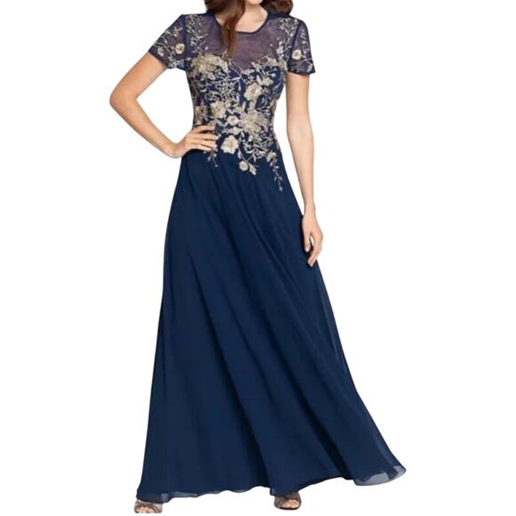 Betsy & Adam Glistening Embroidery Embellishments Mother of Bride/Grm Sz 14 NWT - Picture 1 of 16